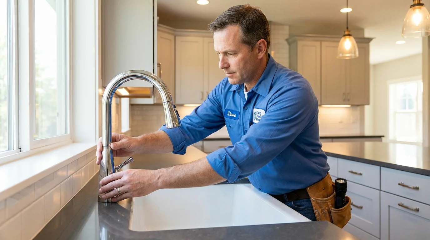 Kitchen faucet installation by Johns Plumbing LLC in San Francisco