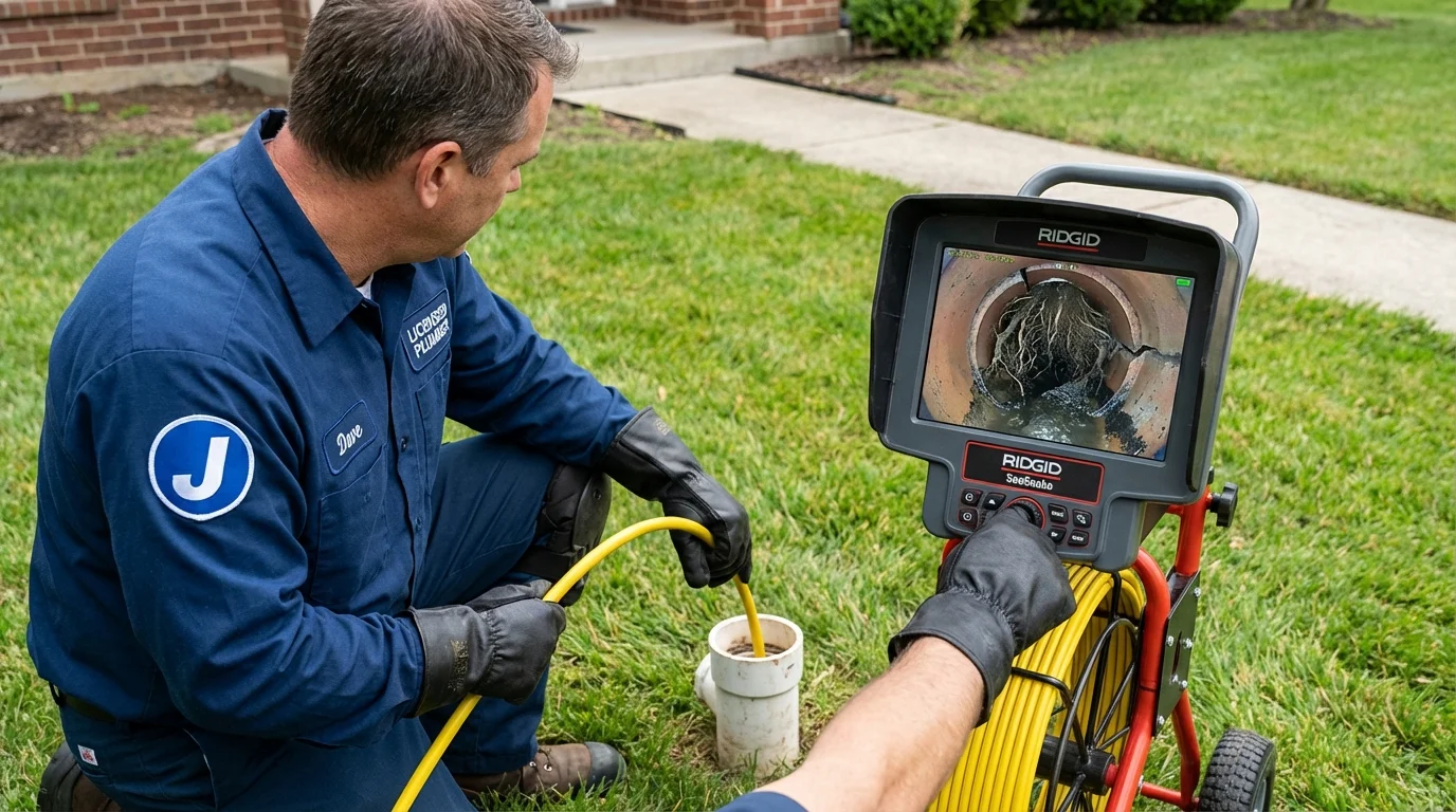 Sewer camera inspection being performed by Johns Plumbing LLC in San Francisco