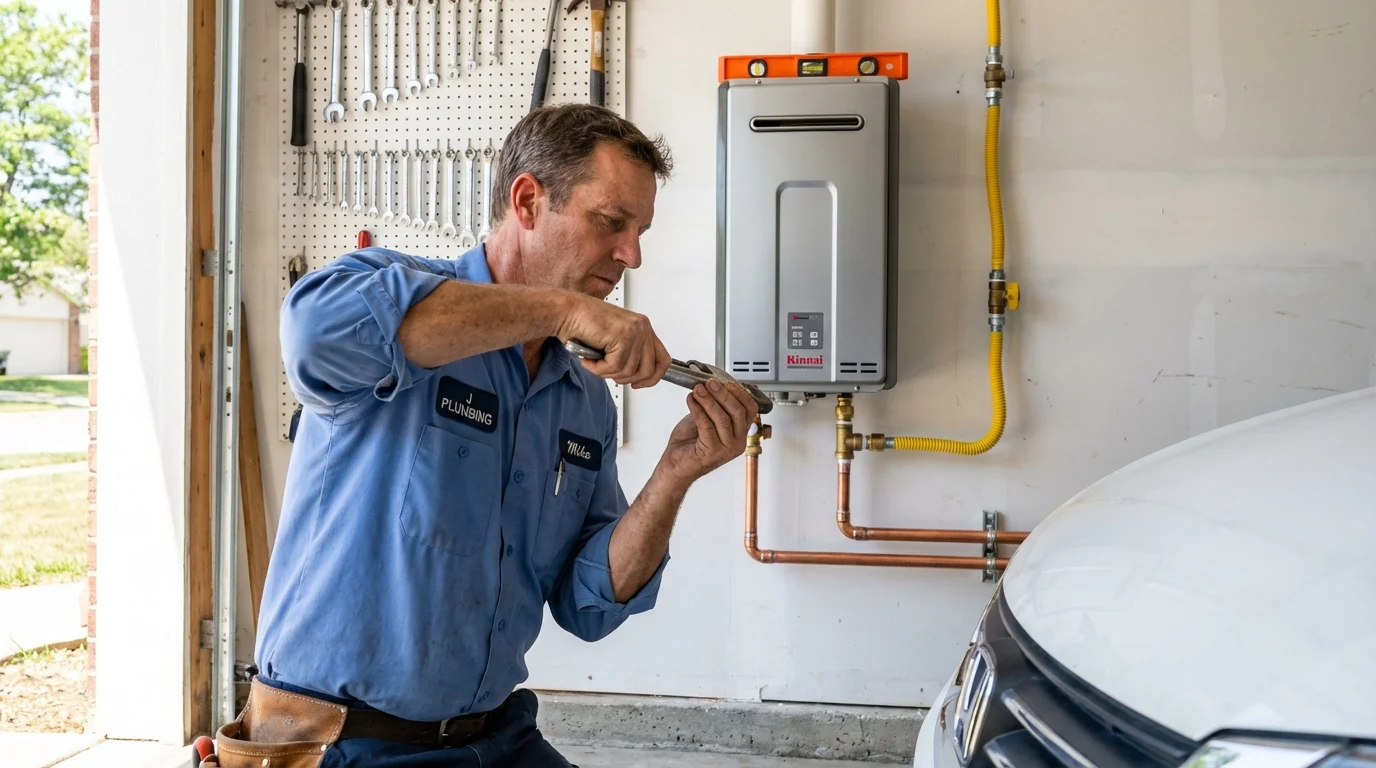 Tankless water heater installation by a Johns Plumbing LLC plumber in San Francisco